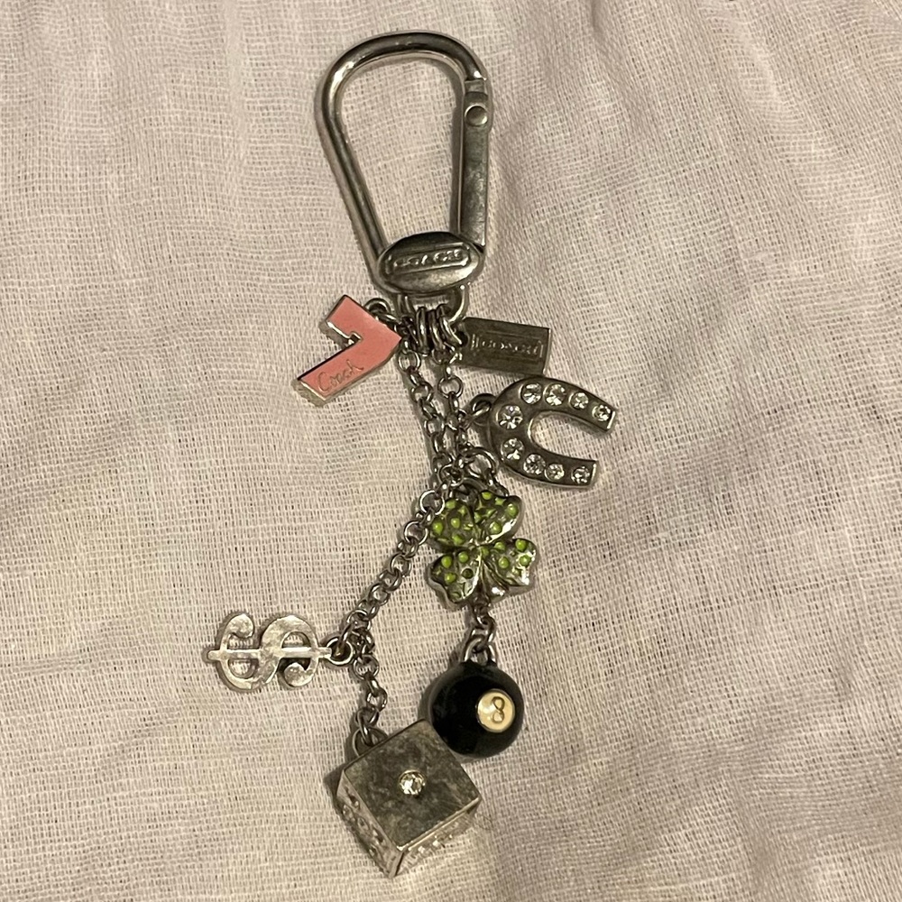 COACH PAVE GOOD LUCK KEYCHAIN